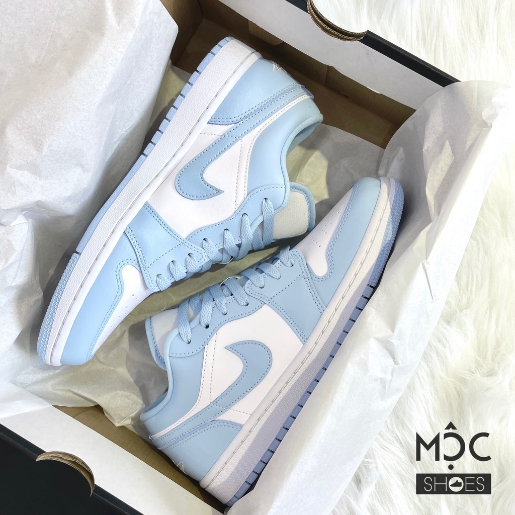 [CHÍNH HÃNG] Giày thể thao Sneaker N.I.K.E Air Jordan 1 Low màu Aluminum Xanh Dương - Code: DC0774 141