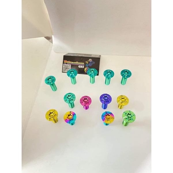 Ốc titan xịn GR5 đĩa m8*20 m8*25 mẫu salaya 2 tầng : gắn thông dụng các dòng xe nhiều vị trí : phân loại  8li20 8li25