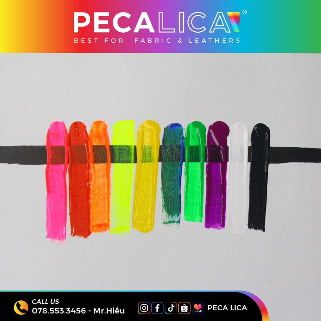 Sơn Acrylic Đa Chất Liệu Peca Lica 12ml  - Chuyên Vẽ Da - Vải- Nhựa