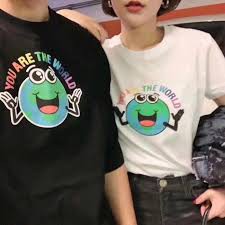 💙 Áo Phông Nam Nữ Dáng Rộng In Hình Màu Trắng Cực Đẹp