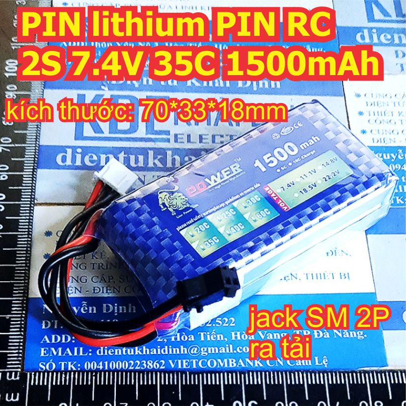 PIN lithium PIN RC 2S 7.4V 35C 1500mAh 2200mAh kde5481