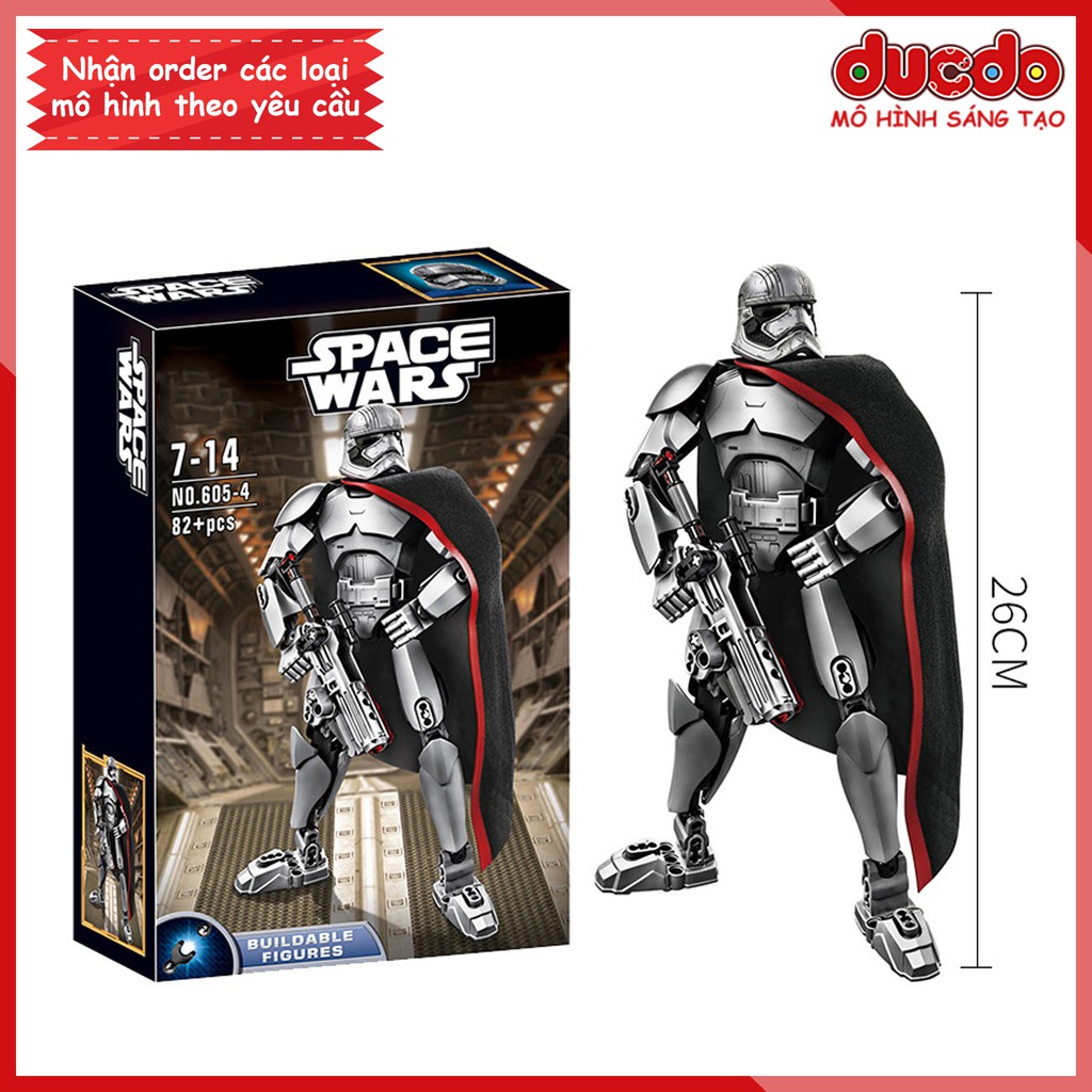 No.605-4 Lắp ghép Thuyền trưởng Phasma - Đồ chơi Xếp hình Mô hình Minifigures Star wars 75118