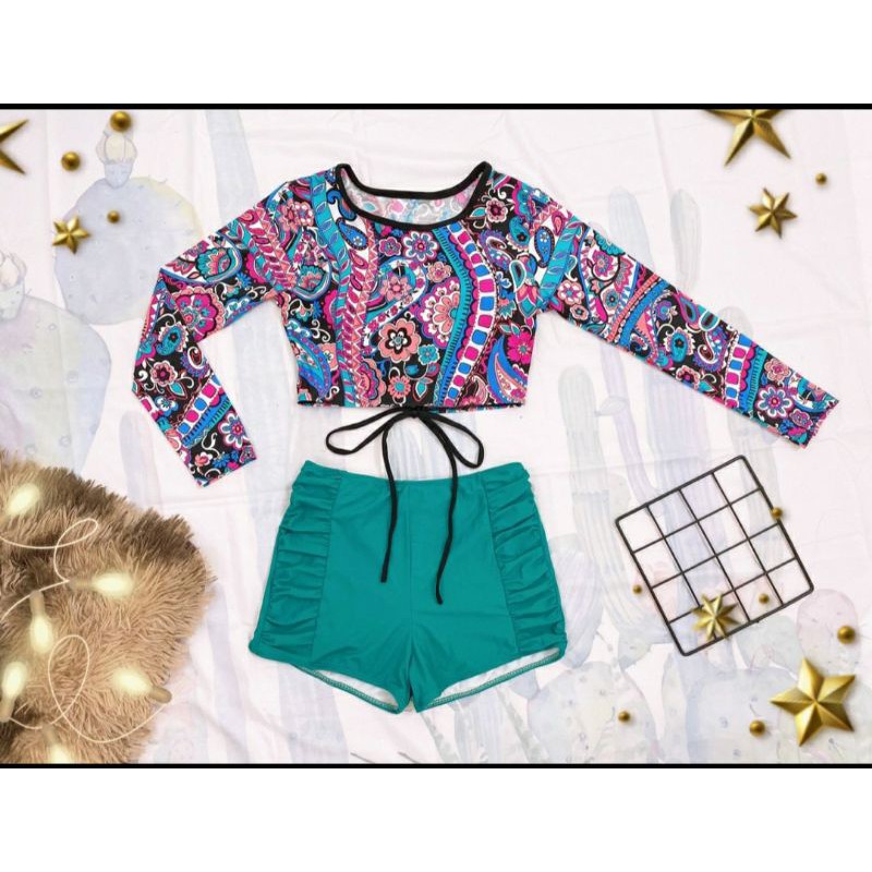 bikini 2 mảnh tay dài kín đáo