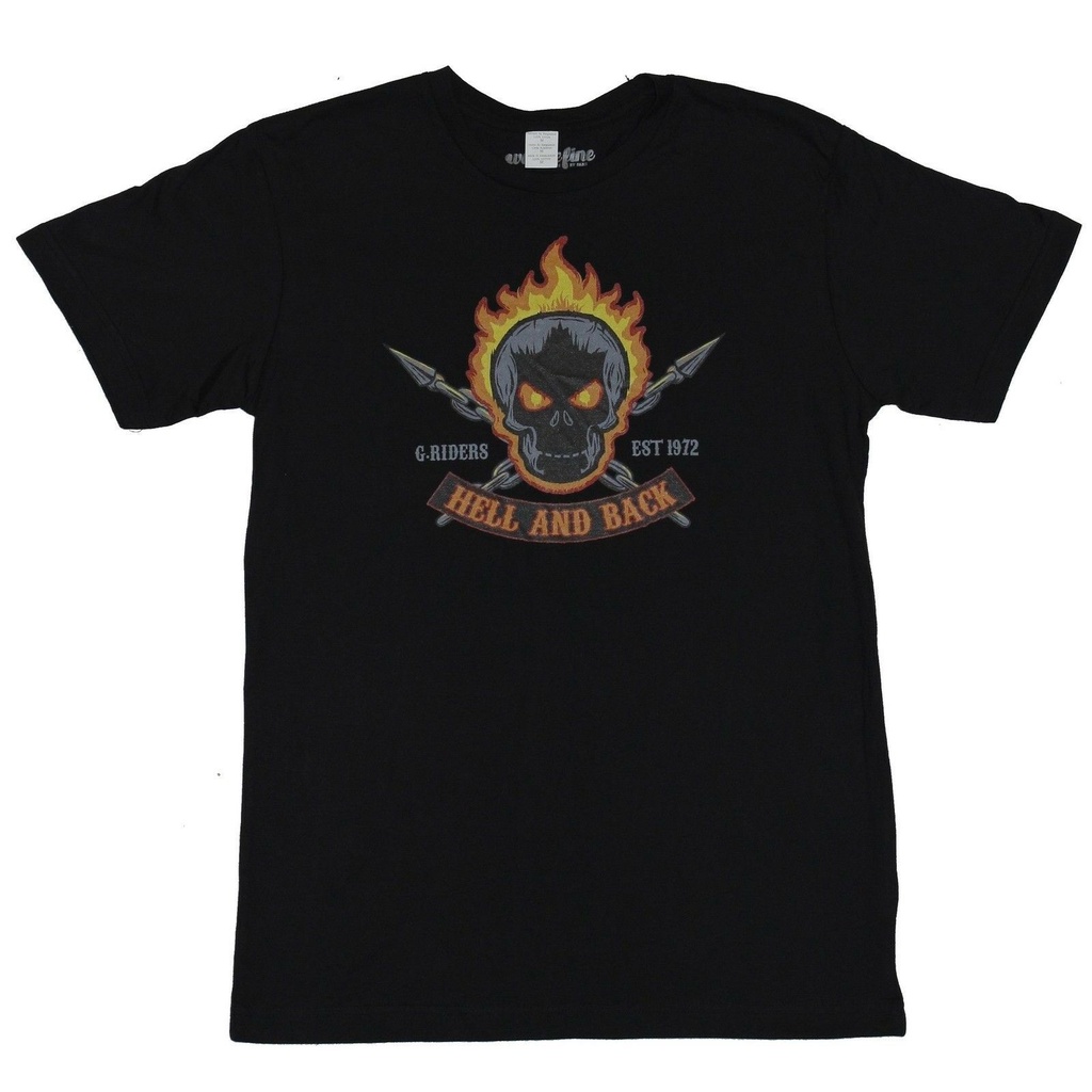 Slim Fit Ghost Rider Marvel Comics Hell And Back G-Raiders Est 1972 Áo thun