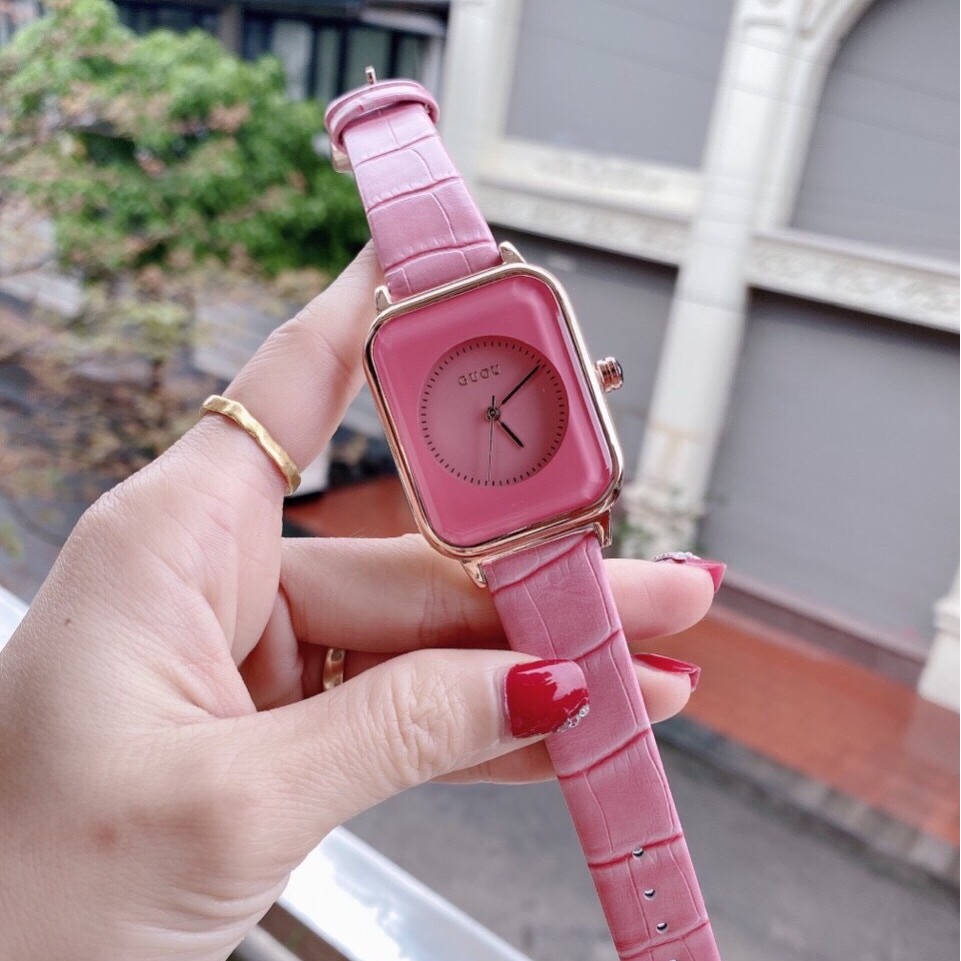 Đồng hồ thời trang nữ OUOU OU01 dây da êm tay, nhiều màu dể dạng phố đổ | BigBuy360 - bigbuy360.vn