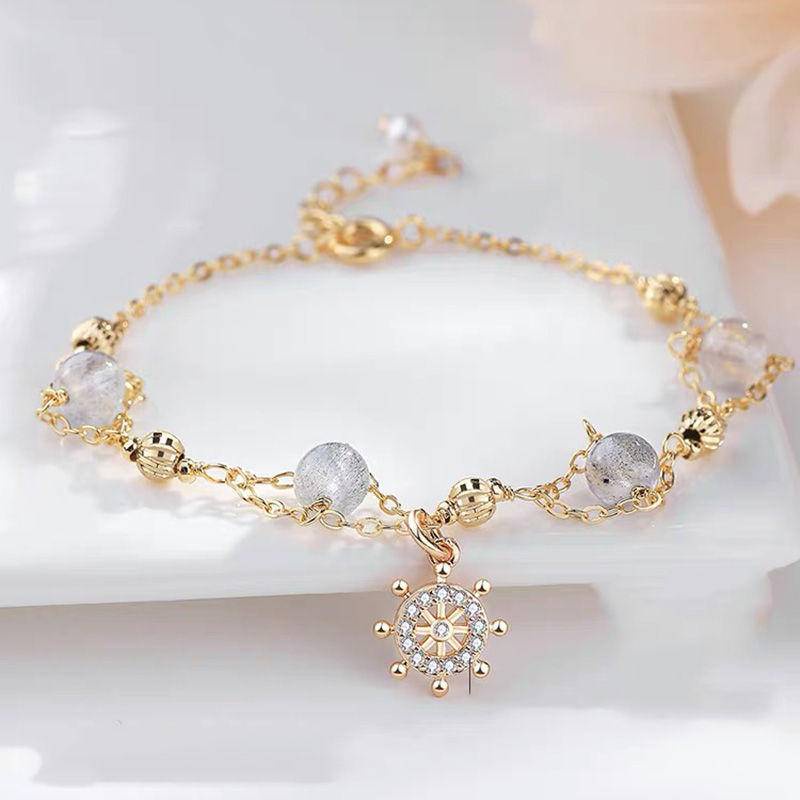 Vòng Đeo Tay Hình Ma Đính Đá Pha Lê Xanh Lá Cao Cấp Thiết Kế Thời Trang Mới 2022 Làm Quà Tặng Cho Bạn Gái