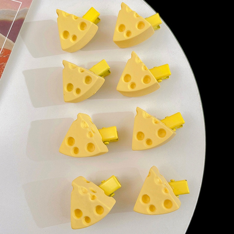 Set 10 Kẹp Tóc Hình Phô Mai Bằng Kim Loại Màu Vàng Thời Trang Cho Nữ