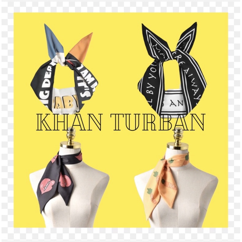 Khăn dài bảng lớn in hoạ tiết retro - Khăn choàng cổ dễ thương in hoạ tiết retro