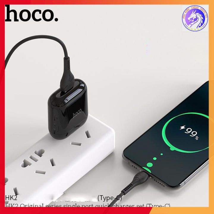 Bộ Sạc Nhanh Hoco HK2 Type-C 3.4A Cho Android Cổng C - Chính Hãng BH 12 Tháng