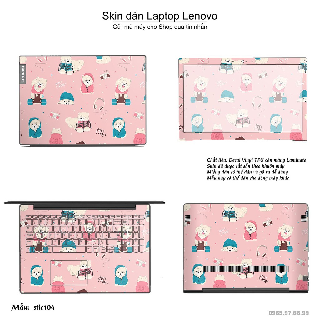 Skin dán Laptop Lenovo in hình Hoa văn sticker nhiều mẫu 17 (inbox mã máy cho Shop)