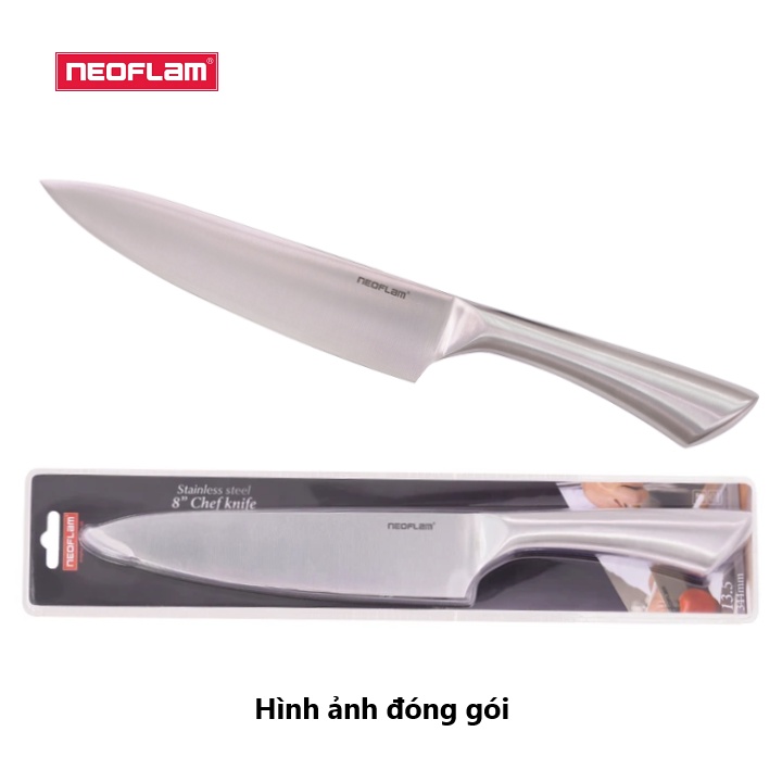 [HÀNG CHÍNH HÃNG] Dao nhà bếp Neoflam, Dao làm bằng inox 430 không gỉ, Lưỡi thép cacbon 3CR14 chống mài mòn, độ sắc cao