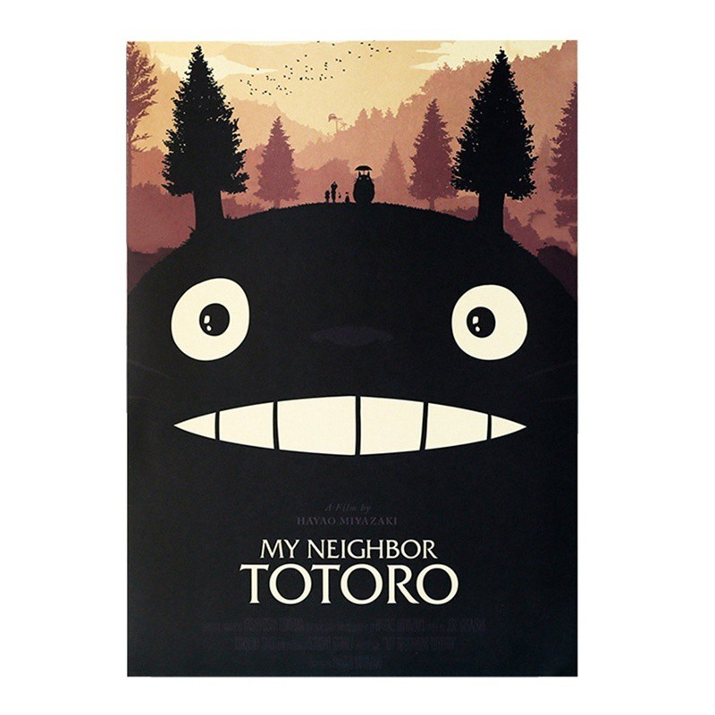 Poster Phim Hoạt Hình Hàng Xóm Tôi Là Totoro Bằng Giấy Dán Tường