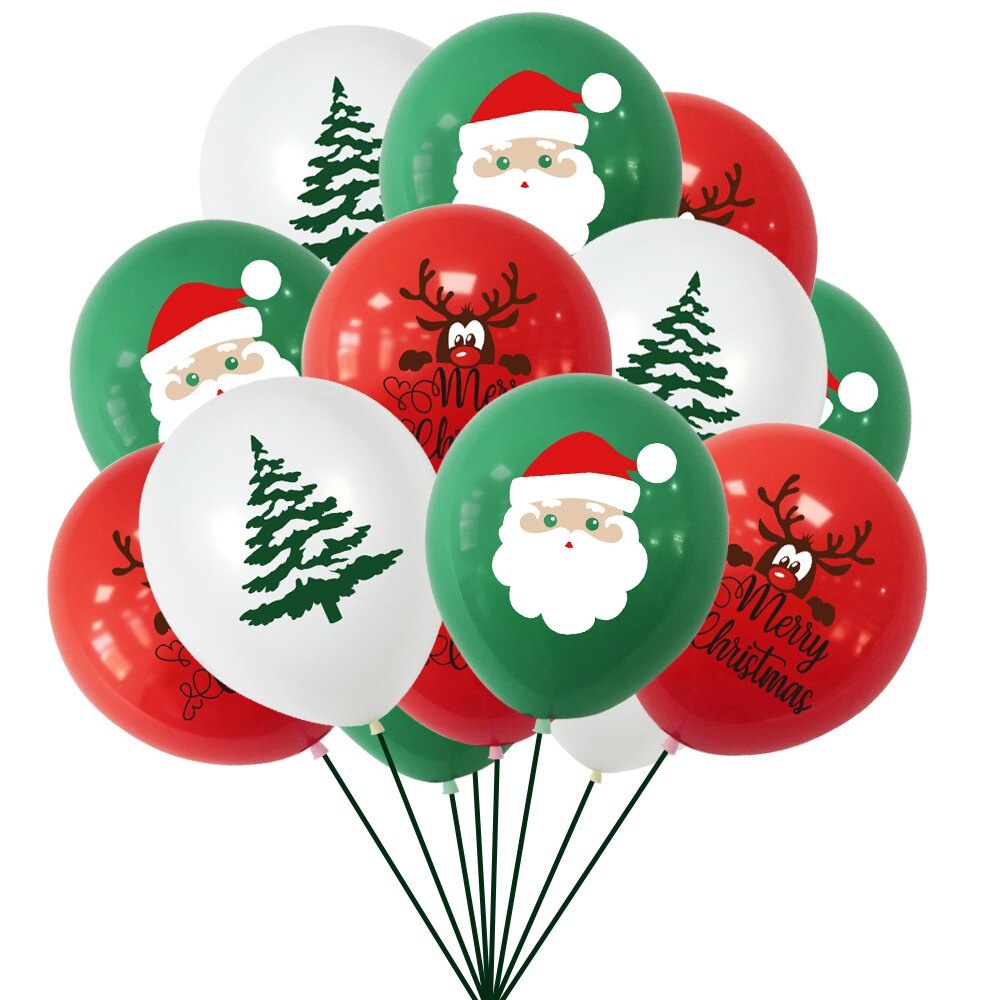 Bộ bong bóng trang trí giáng sinh in hình ông già noel