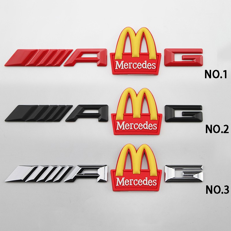 Miếng Dán Bảng Chữ Cái / Số Bằng Nhựa abs Trang Trí Đuôi Xe Hơi mercedes benz glk w124 w168 w210 w211 w203 w204 sls