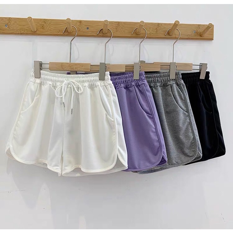 Quần short thun cạp chun nữ