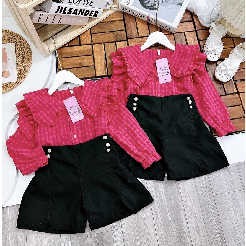 Set bộ cánh tiên cổ bèo bé gái cao cấp từ 8-26kg