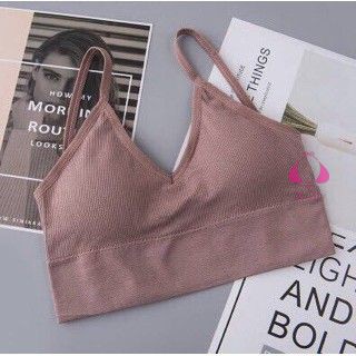 Áo Bra Len Tăm Khoét Lưng Dáng Chữ U Mặc Hè Mẫu Mới