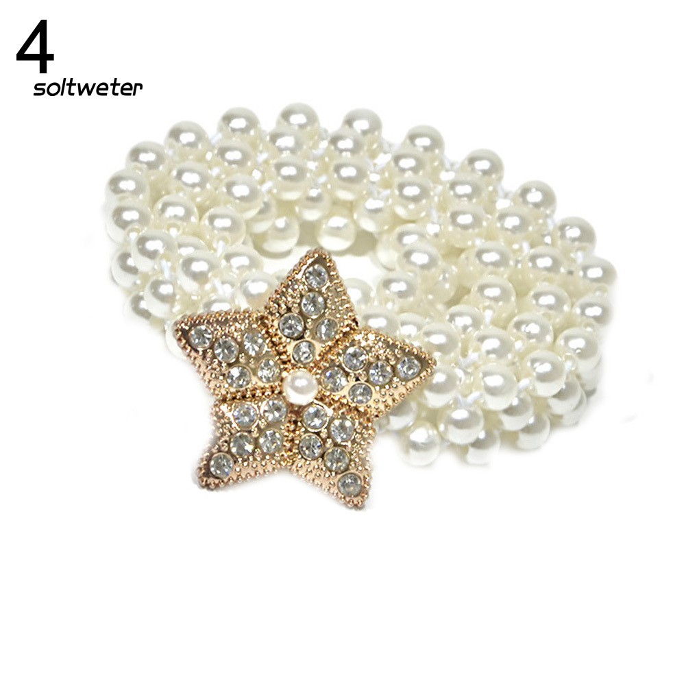 Thắt Lưng Kim Loại Hình Ngôi Sao / Trái Tim Đính Đá Thời Trang Cho Nữ