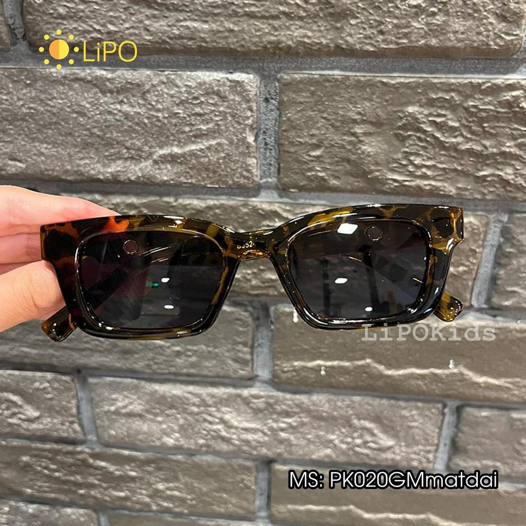 Kính cho bé, Kính mát bé trai bé gái trên 5 tuổi chống UV400/chống nắng/chống bụi mắt dài PK020GMmatdai Lipokids