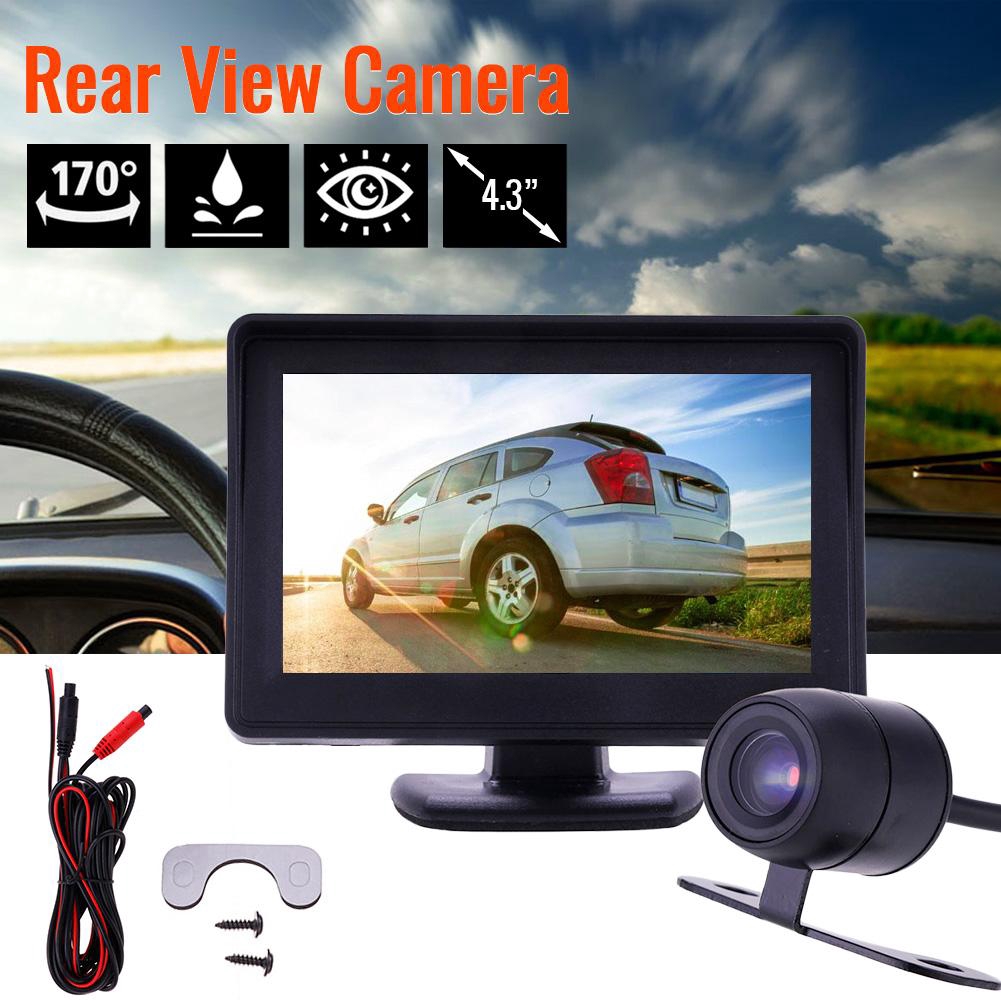 🚗4.3 "Bộ phụ kiện camera lùi nhìn đêm phía sau xe ô tô + Màn hình LCD LCD | BigBuy360 - bigbuy360.vn
