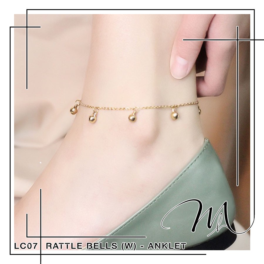 Lắc chân nữ có chuông lục lạc dễ thương Titan không gỉ - Măng’s House LC07