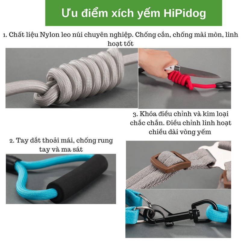 Xích yếm với tay cầm lót mềm cho chó mèo / Thú cưng
