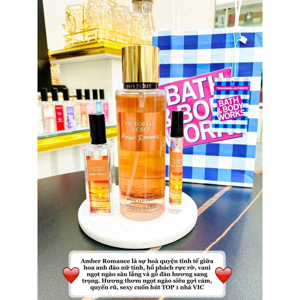 Xịt Thơm Body Victoria Secret FULL SIZE Body Mist Hương nước hoa 250ml - Bill Mỹ
