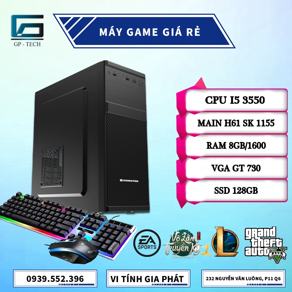 Máy PC Gaming i5 3550 Chiến Game Online mượt mà FO4, Liên Minh, CS:GO, Audition...