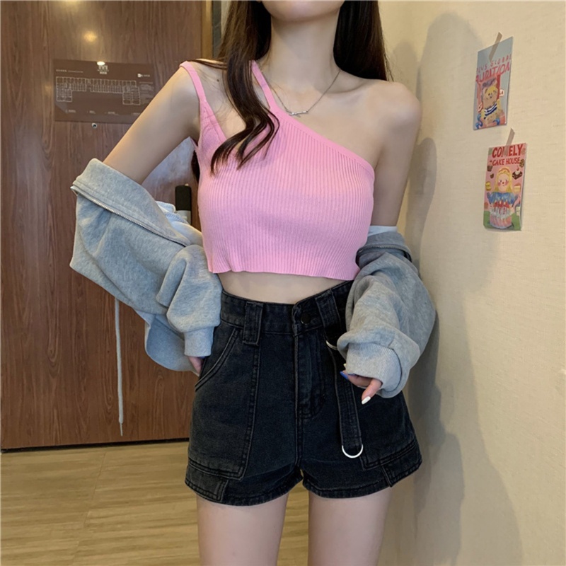Áo Tank Top Lệch Vai Một Bên Kiểu Gợi Cảm Cho Bạn Gái