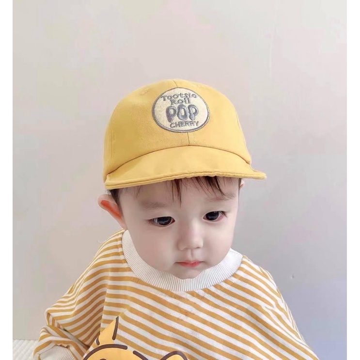 Mũ lưỡi trai CHO EBS Jasmine Baby thêu chữ POP cho bé