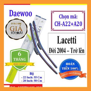 {Hàng chính hãng} Bộ 2 thanh gạt nước mưa ô tô Chevrolet, Daewoo Lacetti Đời 2004 - Trở lên - Và các dòng xe khác của Ch