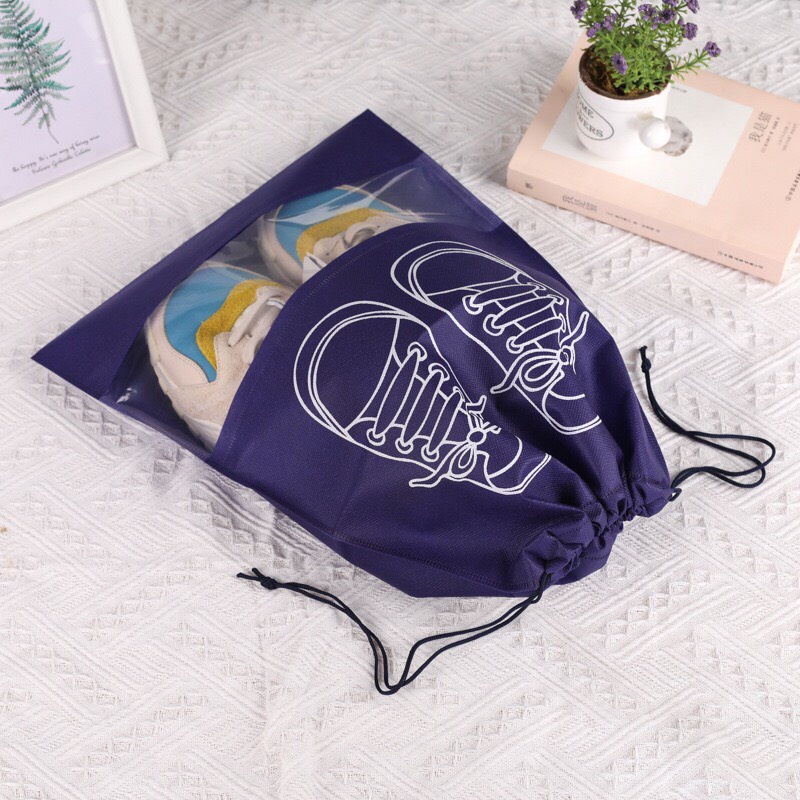 Túi Vải Đựng Giày Dép Dây Rút Chống Bẩn Du Lịch Size Lớn Với Họa Tiết Thiết Kế Đẹp Mắt