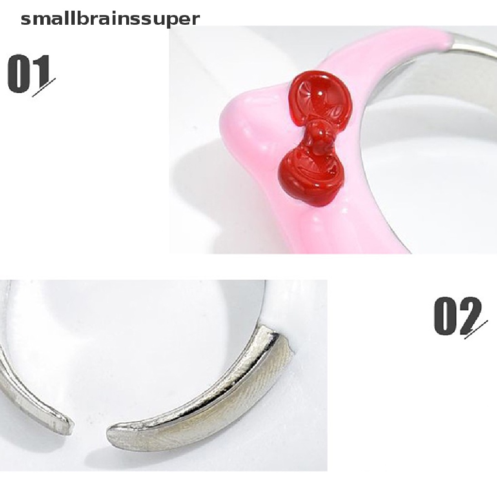 Smallbrainssuper Kawaii Sanriod Kt Cat Cinnamoroll Finger Ring Open Design Cute Fashion Jewelry SBS