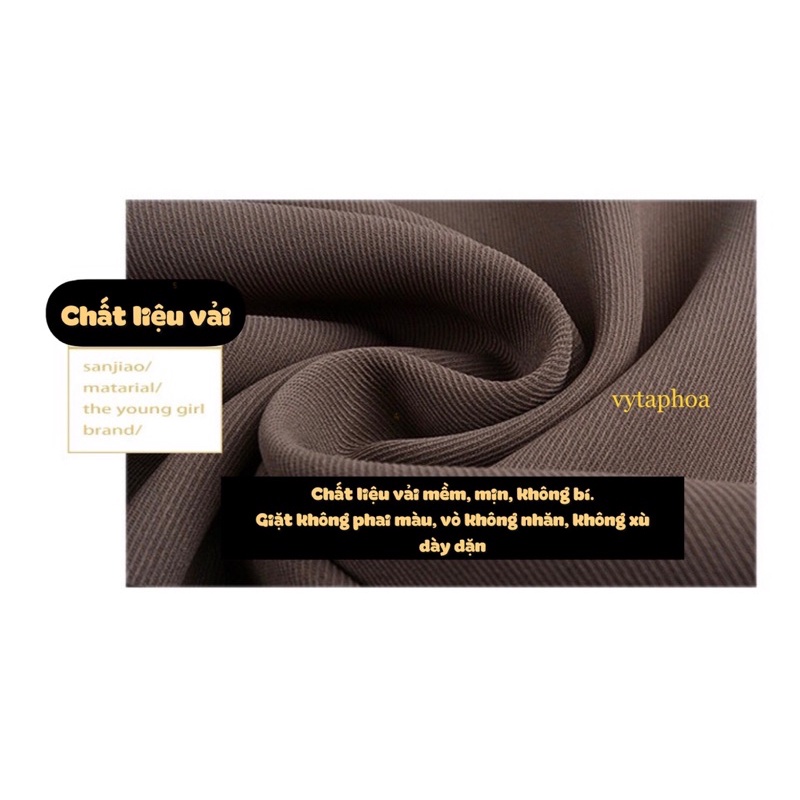Quần Vải Ống Suông Cạp Cao Form Rộng Vintage Loại 1 SẴN BA MÀU kèm ảnh thật