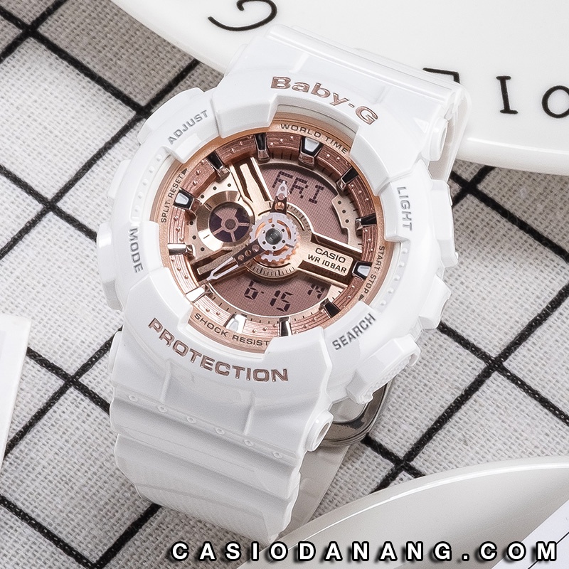 Đồng hồ nữ dây nhựa Casio Baby-G chính hãng Anh Khuê BA-110-7A1DR