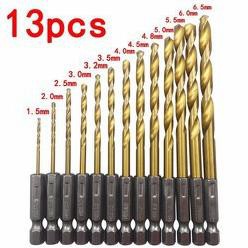 Bộ 13 mũi khoan gỗ, nhôm, mica ,nhựa phủ titanium