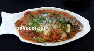 Đĩa đựng thức ăn hình cá men trắng