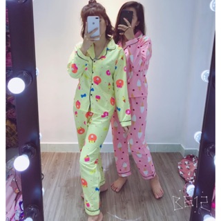 Đồ bộ pijama kate tay dài quần dài