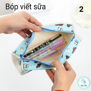 Hộp Bút Hình Hộp Sữa Dễ Thương, Sức Chứa Lớn