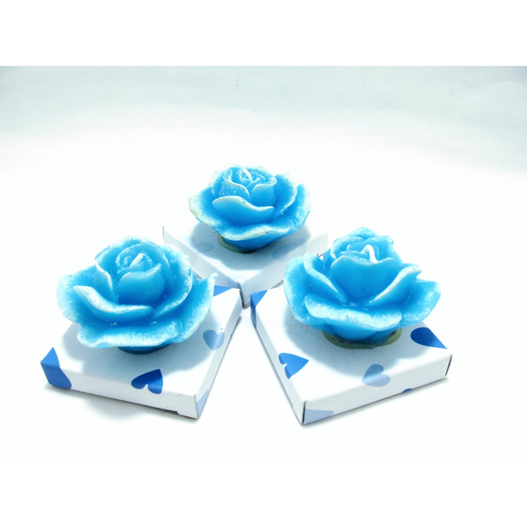 Nến trang trí hoa hồng xanh lãng mạn để bày tỏ tình cảm - tình yêu bất diệt thumbnail
