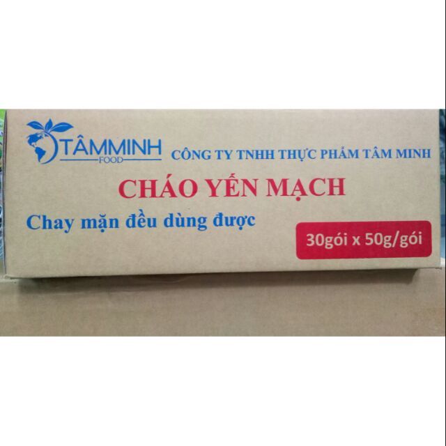 Combo 1 THÙNG (30 gói) CHÁO YẾN MẠCH TÂM MINH ĂN LIỀN