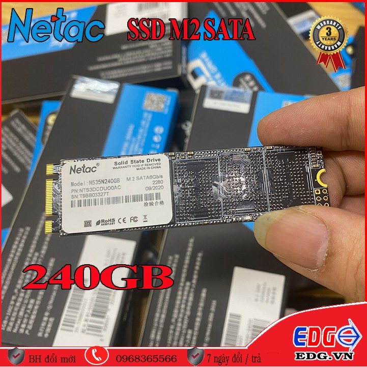 Ổ Cứng SSD M2 SATA 120GB NETAC BH 36 tháng | BigBuy360 - bigbuy360.vn