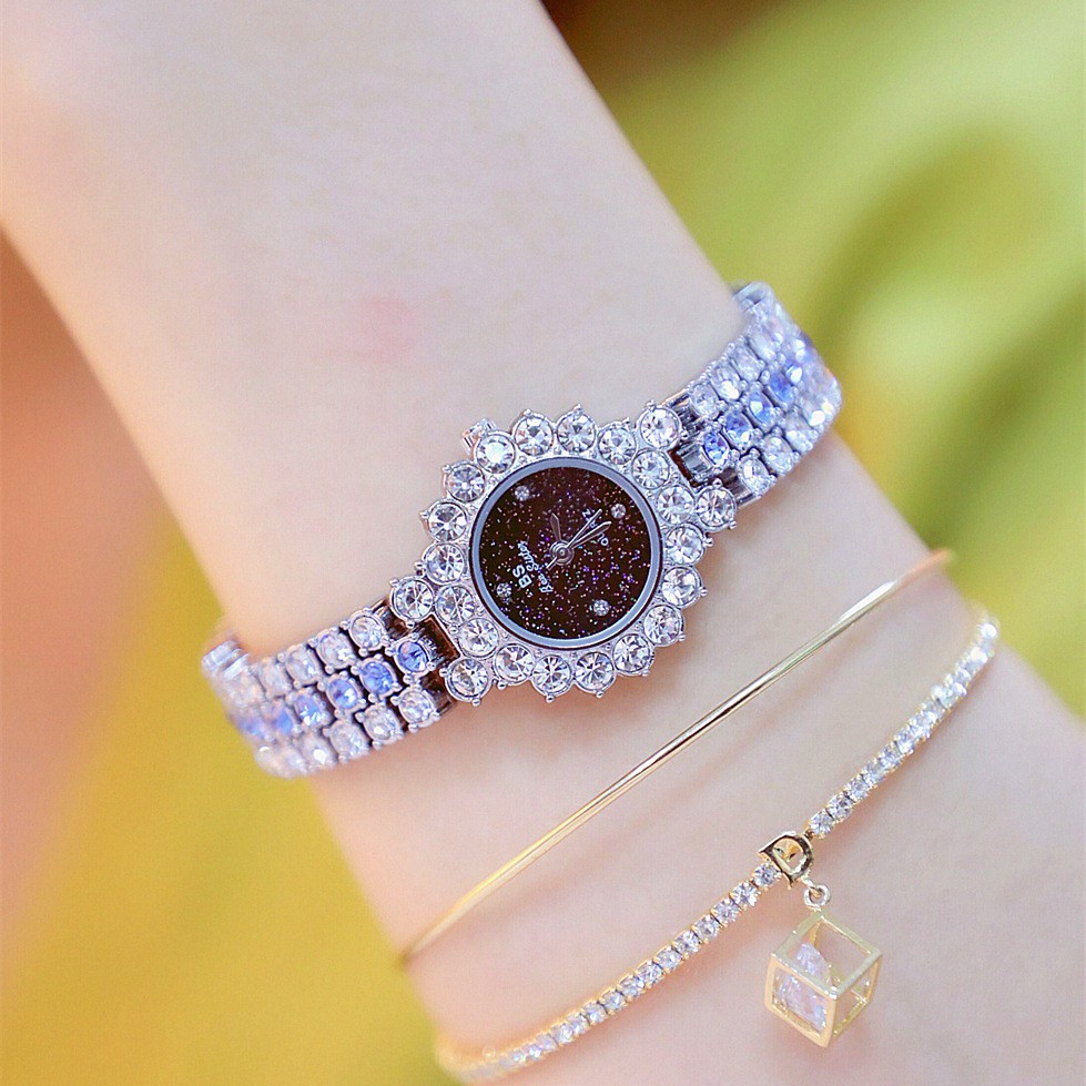 Đồng Hồ Nữ BS Bee Sister Hàn Quốc Đính Đá Cực Sang Trọng