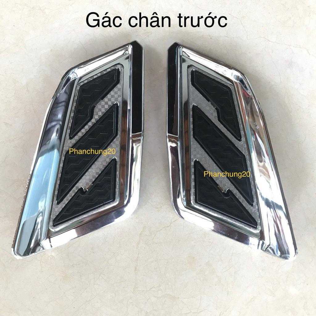 CẶP ỐP GÁC CHÂN TRƯỚC  DÙNG CHO ĐỜI XE AB 2020 2021 VÀ 2022 2023 2024 CACBON / CROM