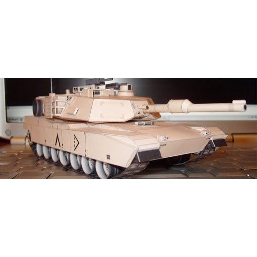 Mô hình giấy xe tank M1A1 Abrams tỉ lệ 1/43
