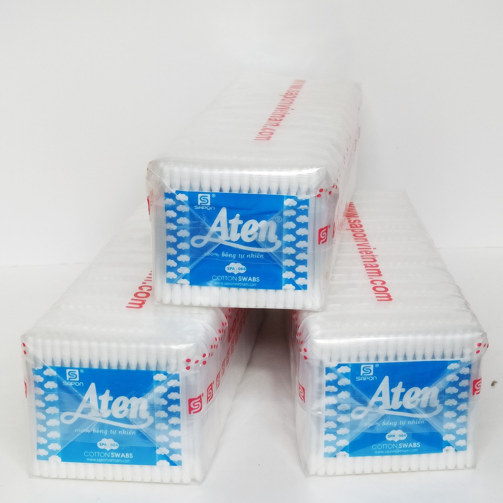 Tăm Bông Aten Kháng Khuẩn Người Lớn Vệ Sinh Tai Mũi