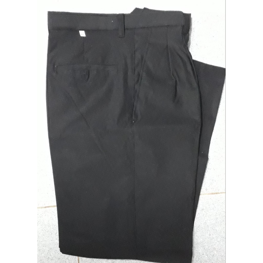 Quần bảo vệ màu đen vải kaki thun chất dầy cứng