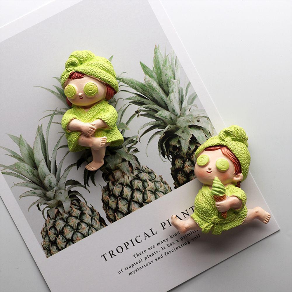 1 Nam Châm Dán Tủ Lạnh Hình Cô Gái Mặc Đồ Ngủ 3D Sáng Tạo