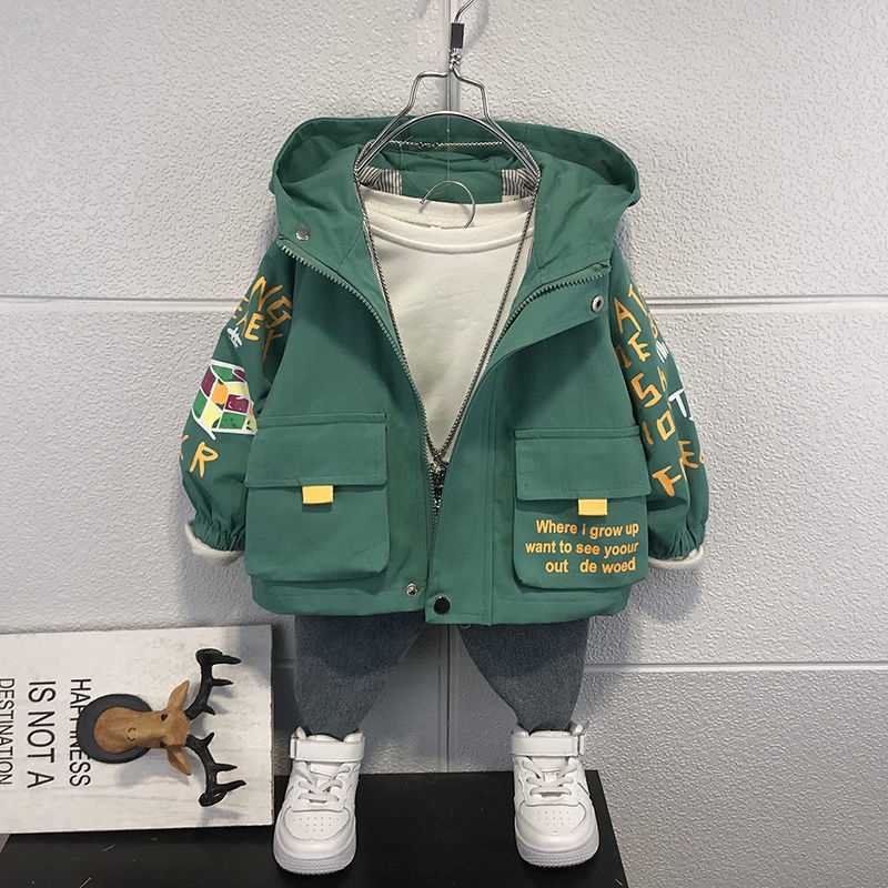 Áo Khoác Xuân Thu 2022 Mới Phong Cách Nước Ngoài Cho Bé Trai