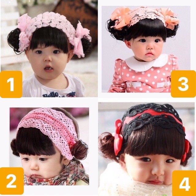 Băng đô tóc giả cho bé (có hình thật)